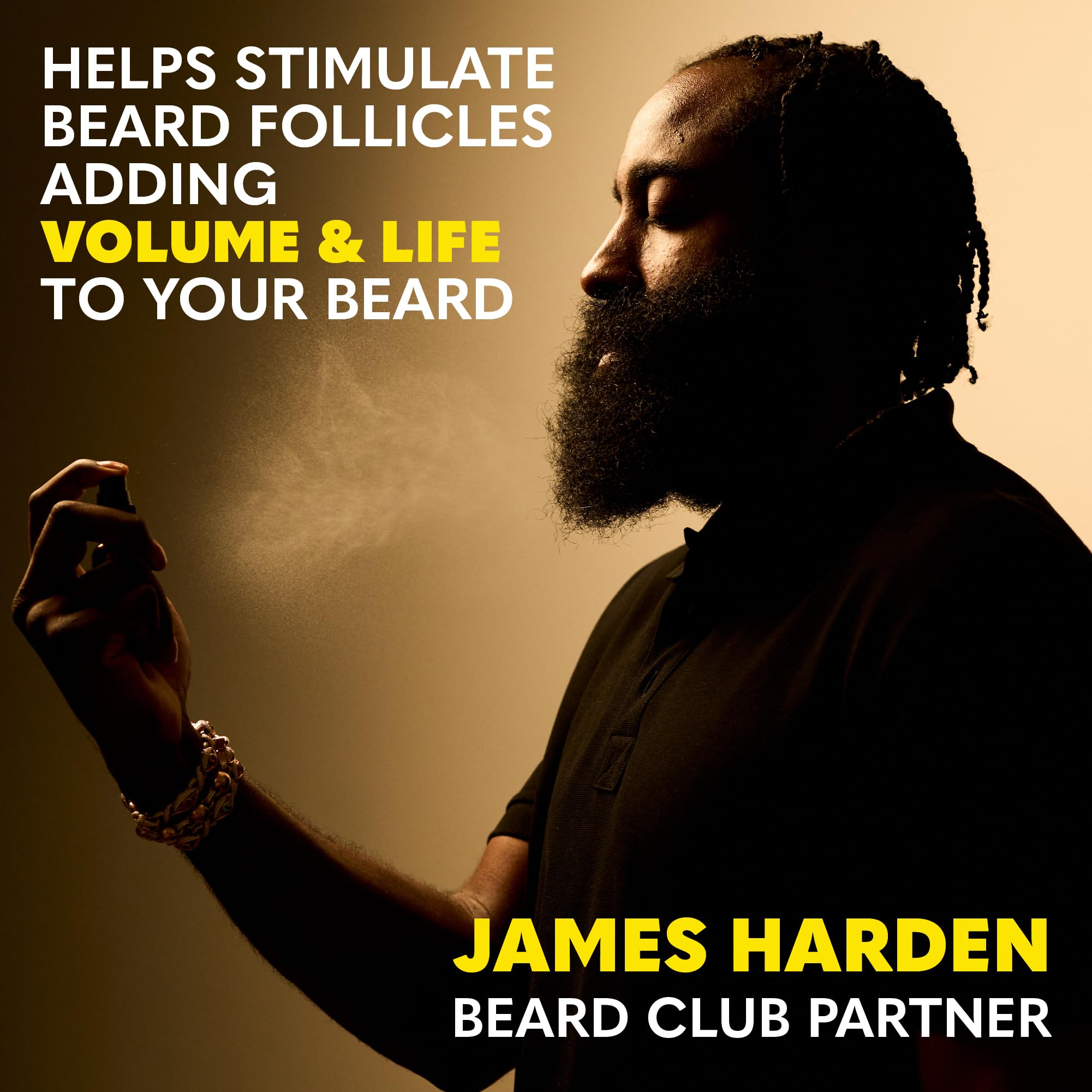 The Beard Club bottle next to ruler showing compact size and travel-friendly benefit