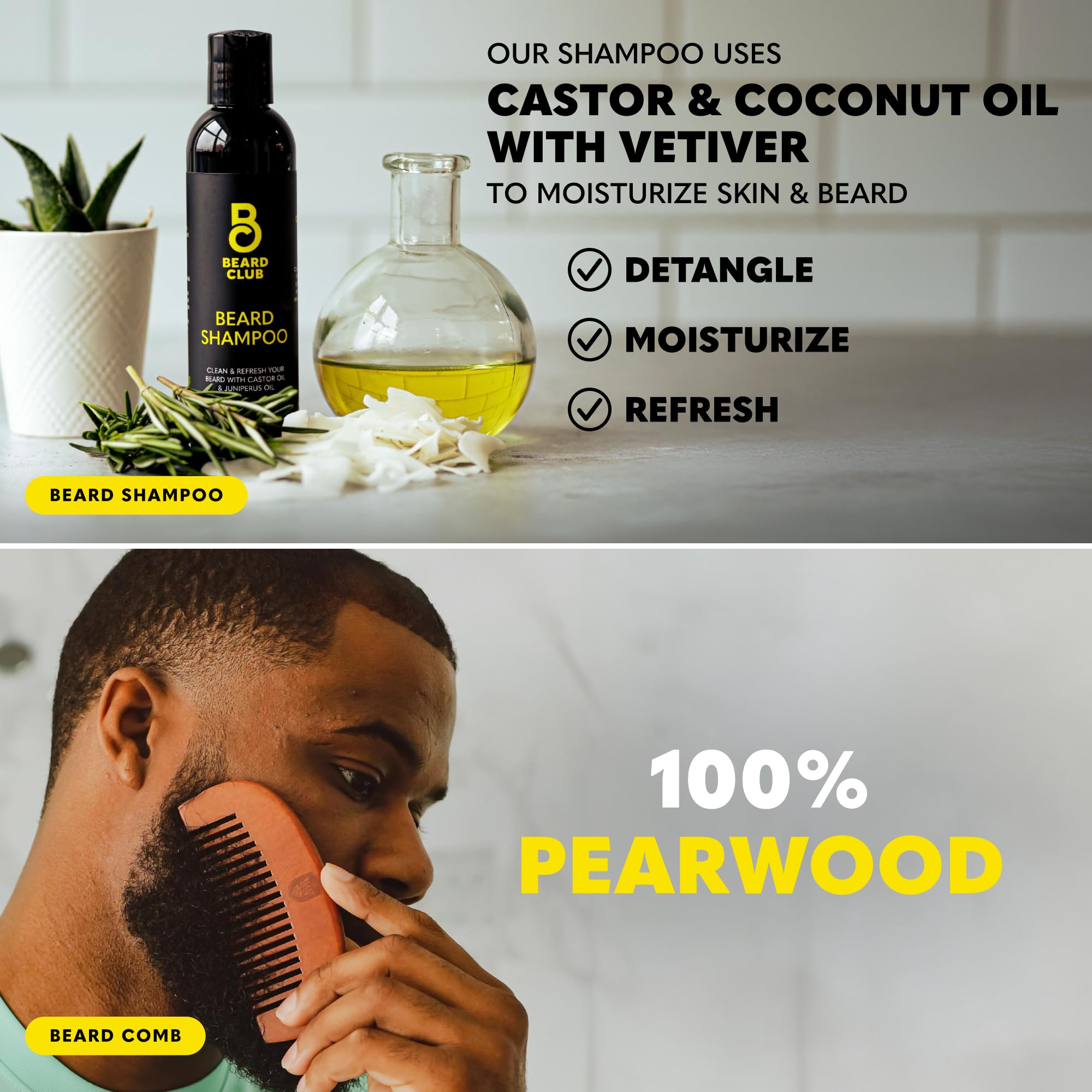 The Beard Club beard shampoo lathering in hand, cleanses and refreshes beard fibers