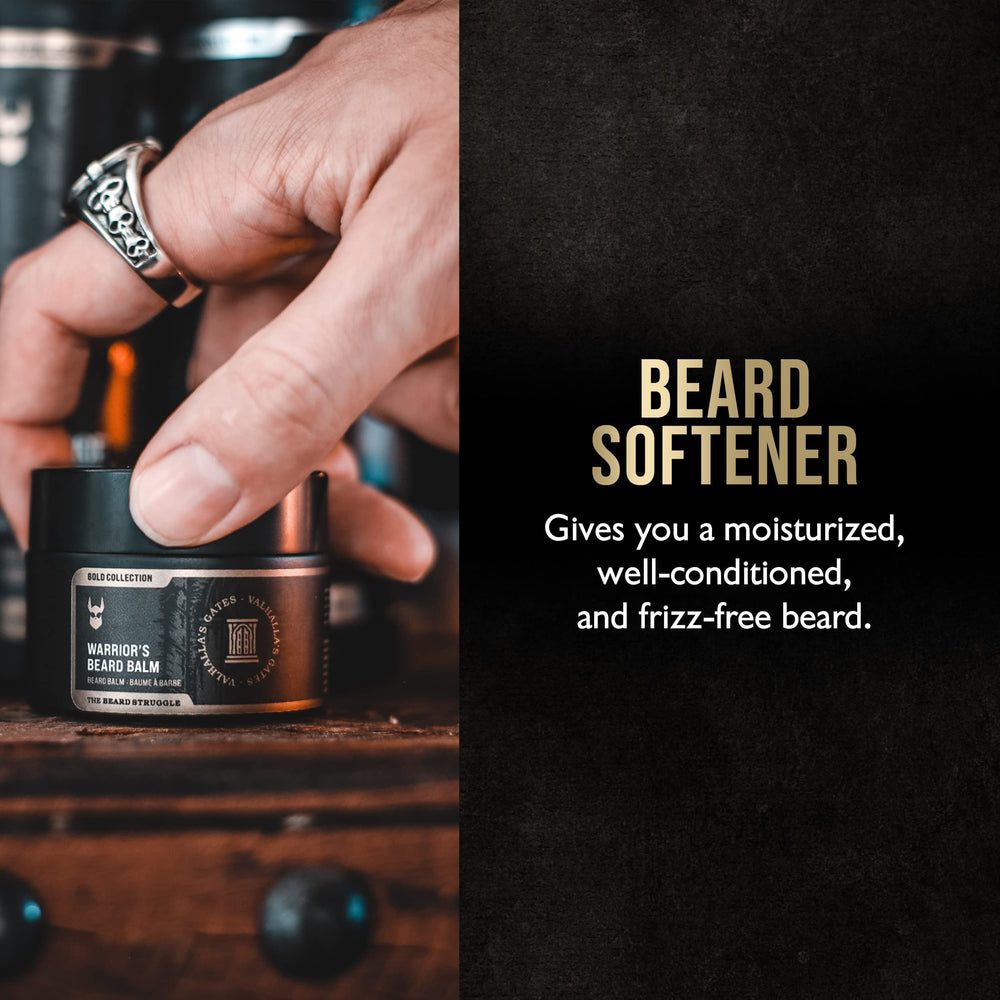 The Beard Struggle scent notes amber and vanilla to convey warm aroma