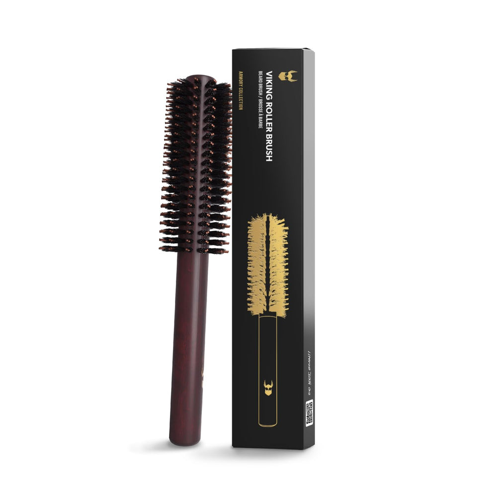 The Beard Struggle brush front view shows styling benefits