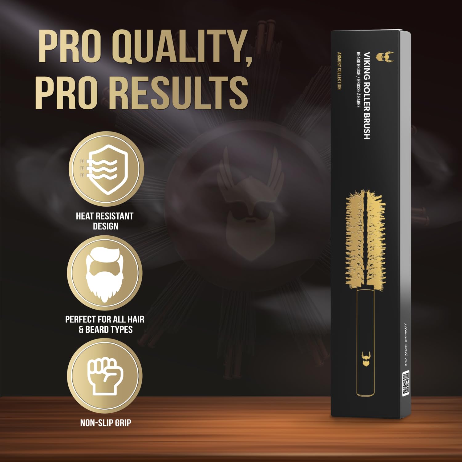 The Beard Struggle brush used on beard for shaping benefit