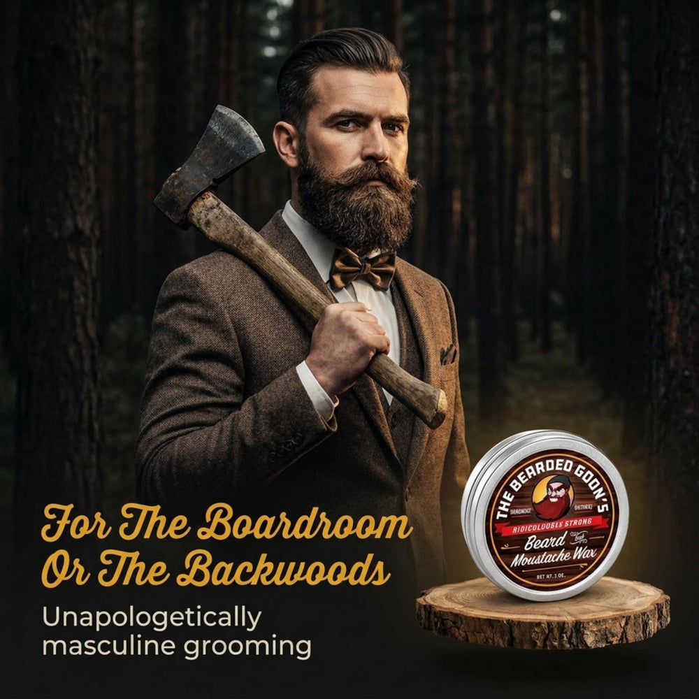 The Bearded Goon styling a full beard to show taming and shaping benefit