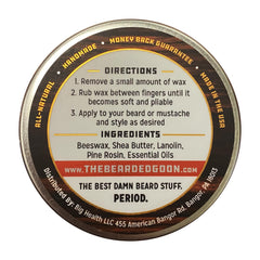 The Bearded Goon mustache close-up demonstrating precise curl hold benefit