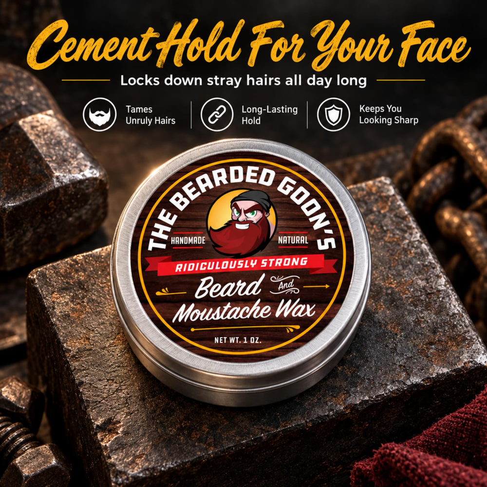 The Bearded Goon tin label detail highlighting ingredient transparency benefit