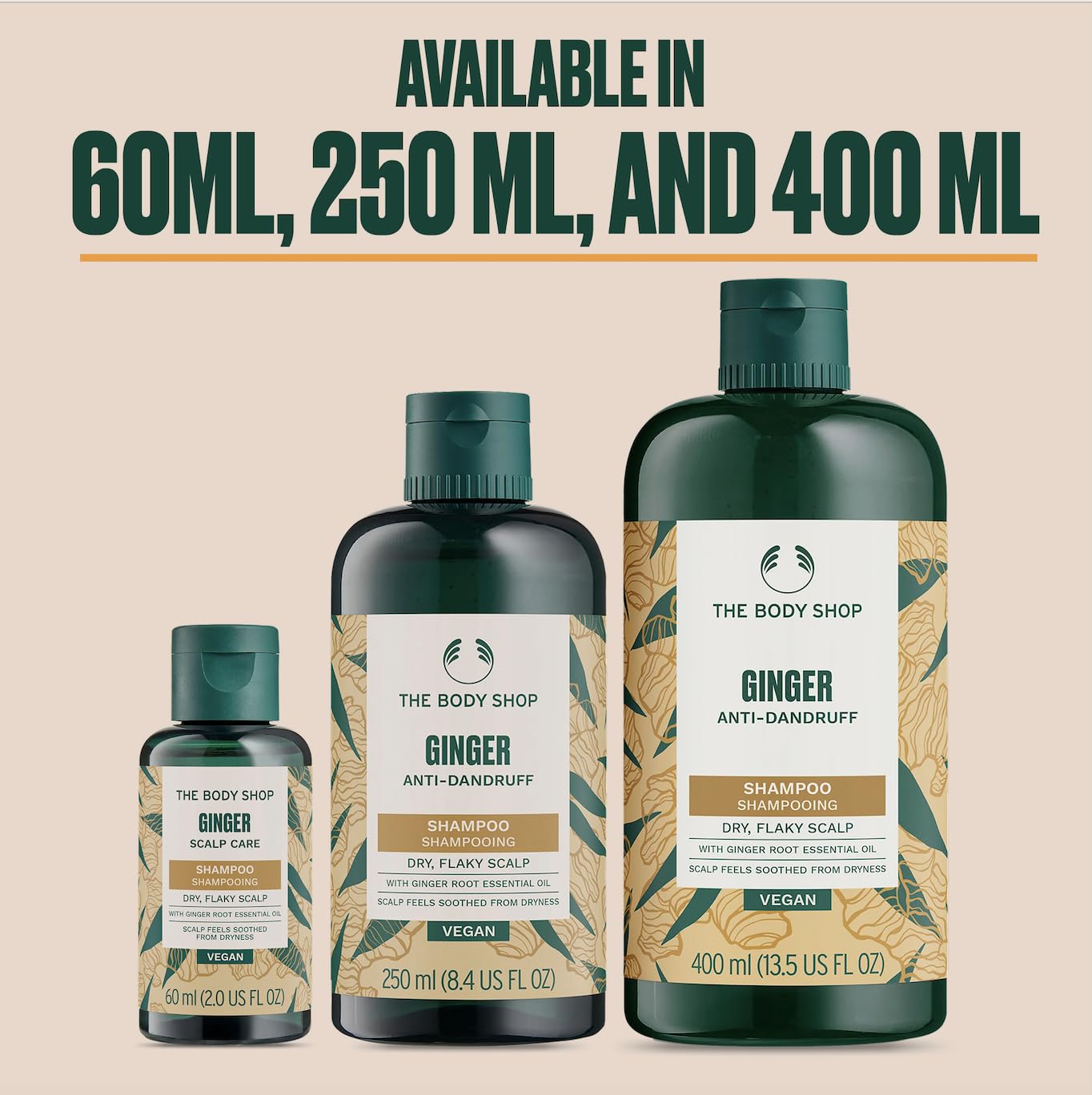 The Body Shop bottle styled on bathroom shelf suggesting daily routine benefit