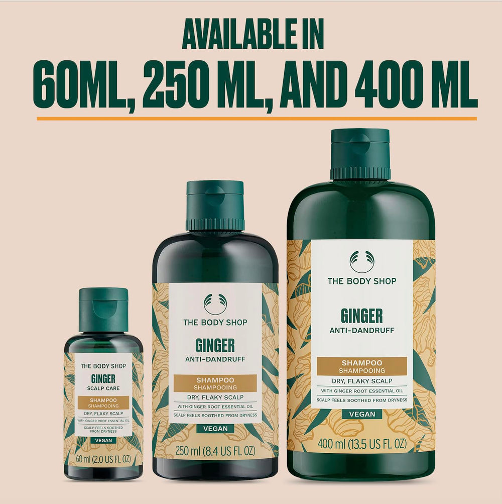The Body Shop bottle styled on bathroom shelf suggesting daily routine benefit