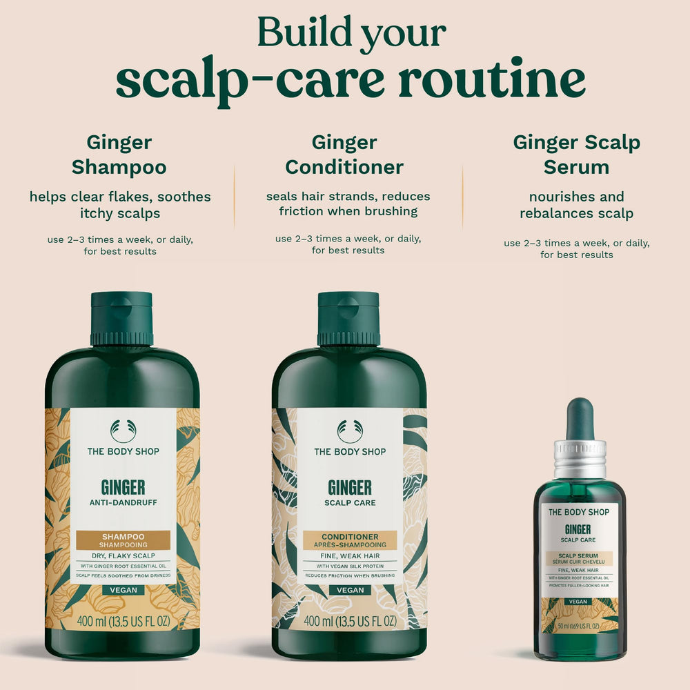 The Body Shop 250ml bottle next to common objects showing true size benefit