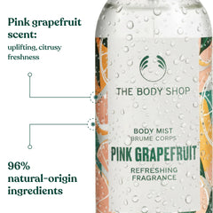 Close-up droplets on the bottle highlighting texture and hydrating feel from The Body Shop