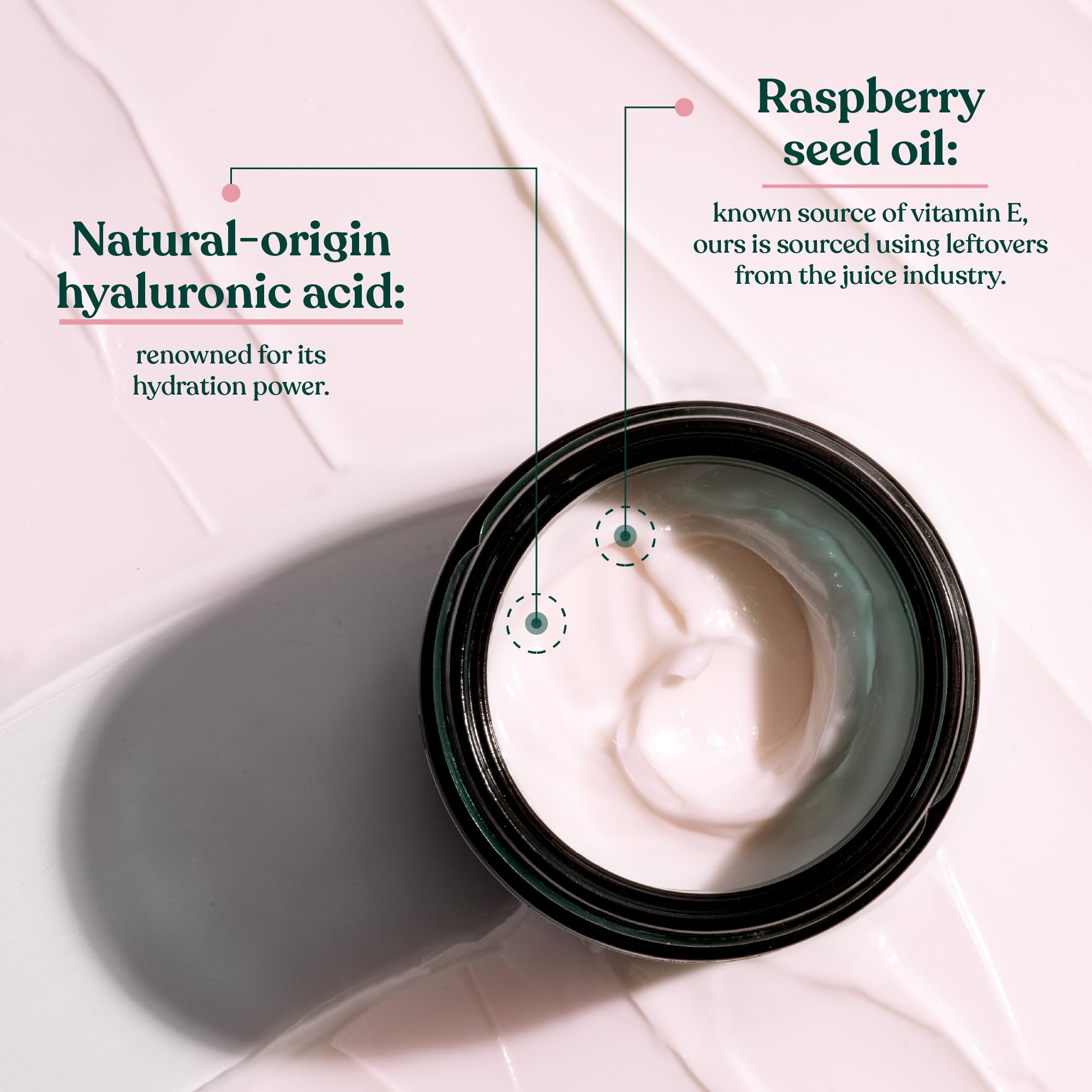 The Body Shop Vitamin E dispensing cream from jar illustrating easy application and smooth spread