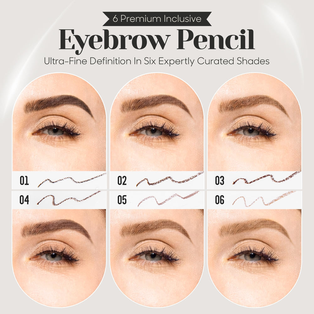 The BrowGal shade 04 medium brown swatches on skin for color reference