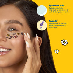 The Crème Shop patch held in hand to show size and easy application benefit