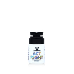 The Doux ACT RIGHT bottle front view showing product and glossy finish benefit