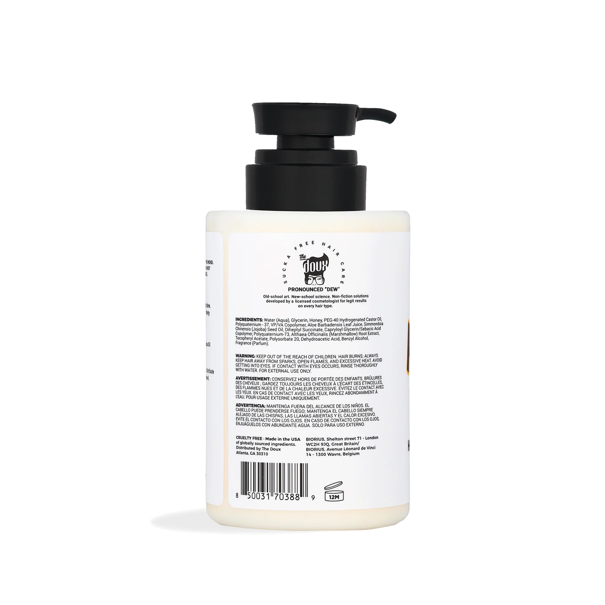The Doux BEE GIRL open texture close-up showing creamy gel moisturizing effect