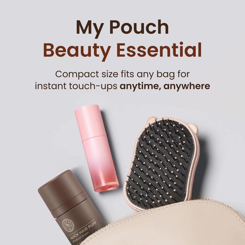 THE FACE SHOP in a toiletry bag for on-the-go hairline fixes
