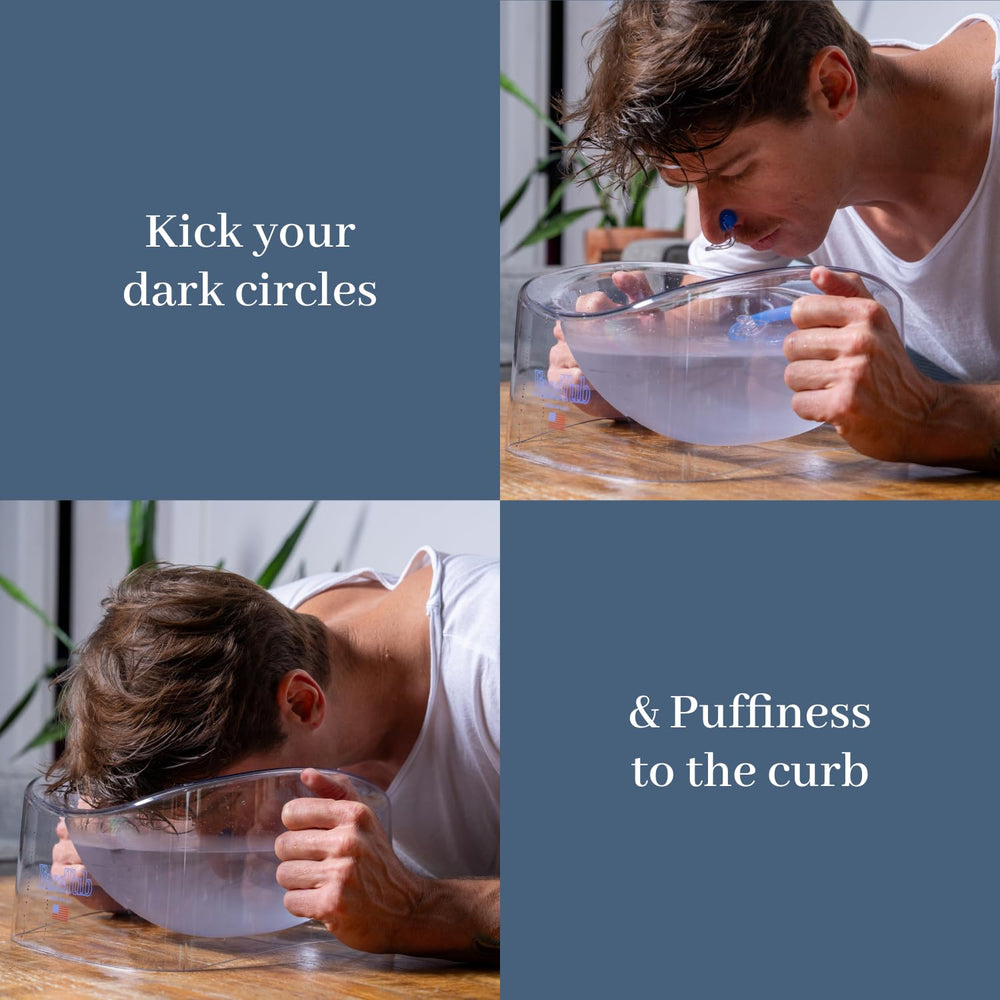 The FaceTub with cleaning accessory demonstrating easy maintenance and hygiene benefit