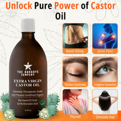 The Goodbye Company applying oil with spoolie to lashes, promoting grooming precision