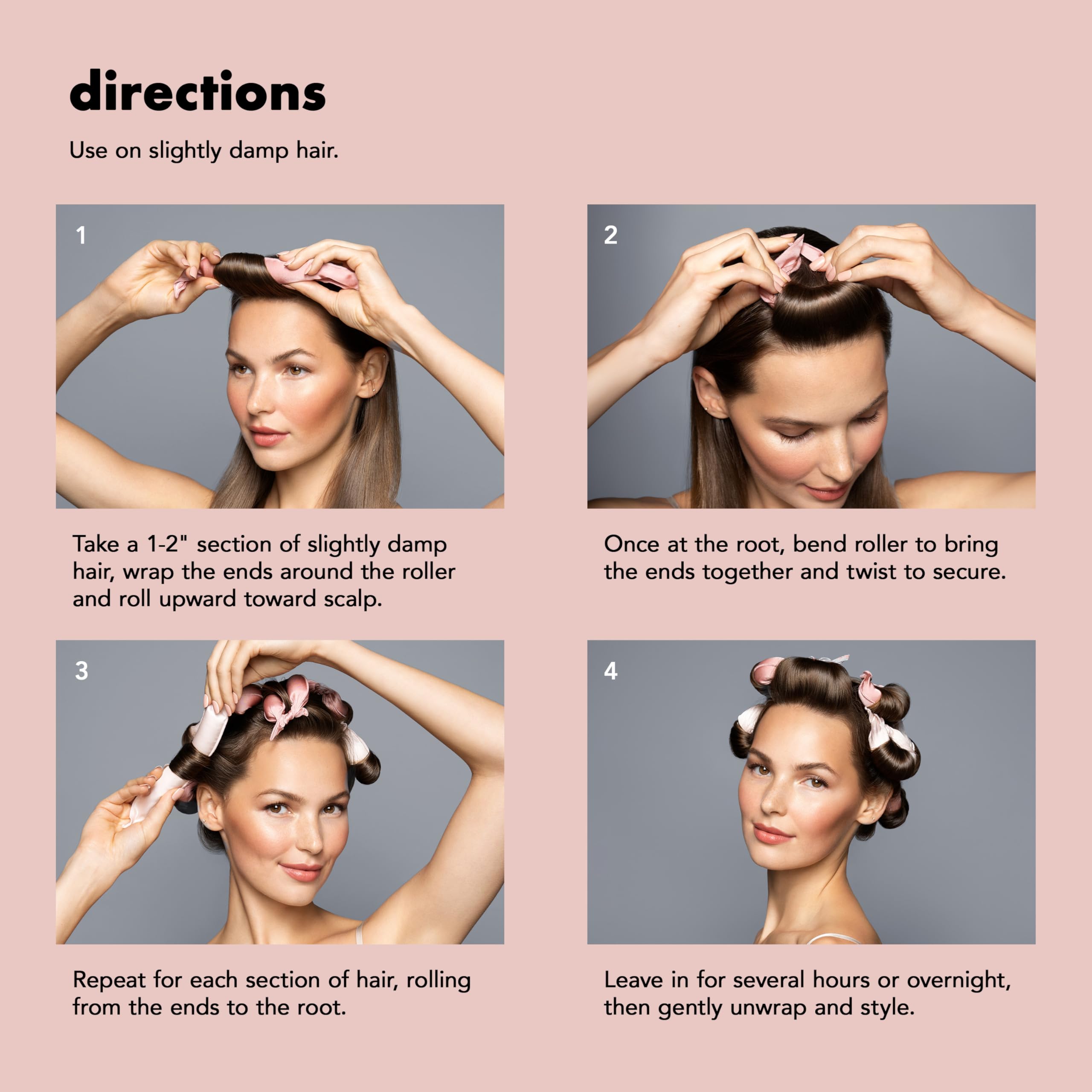 The Hair Edit roller wrapped in hair demonstrating secure hold and defined curls