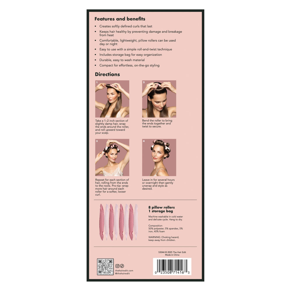 The Hair Edit washable material label, durable and easy-care for reuse