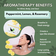 The Herbal Zen steamer releasing vapor in shower providing quick morning refresh