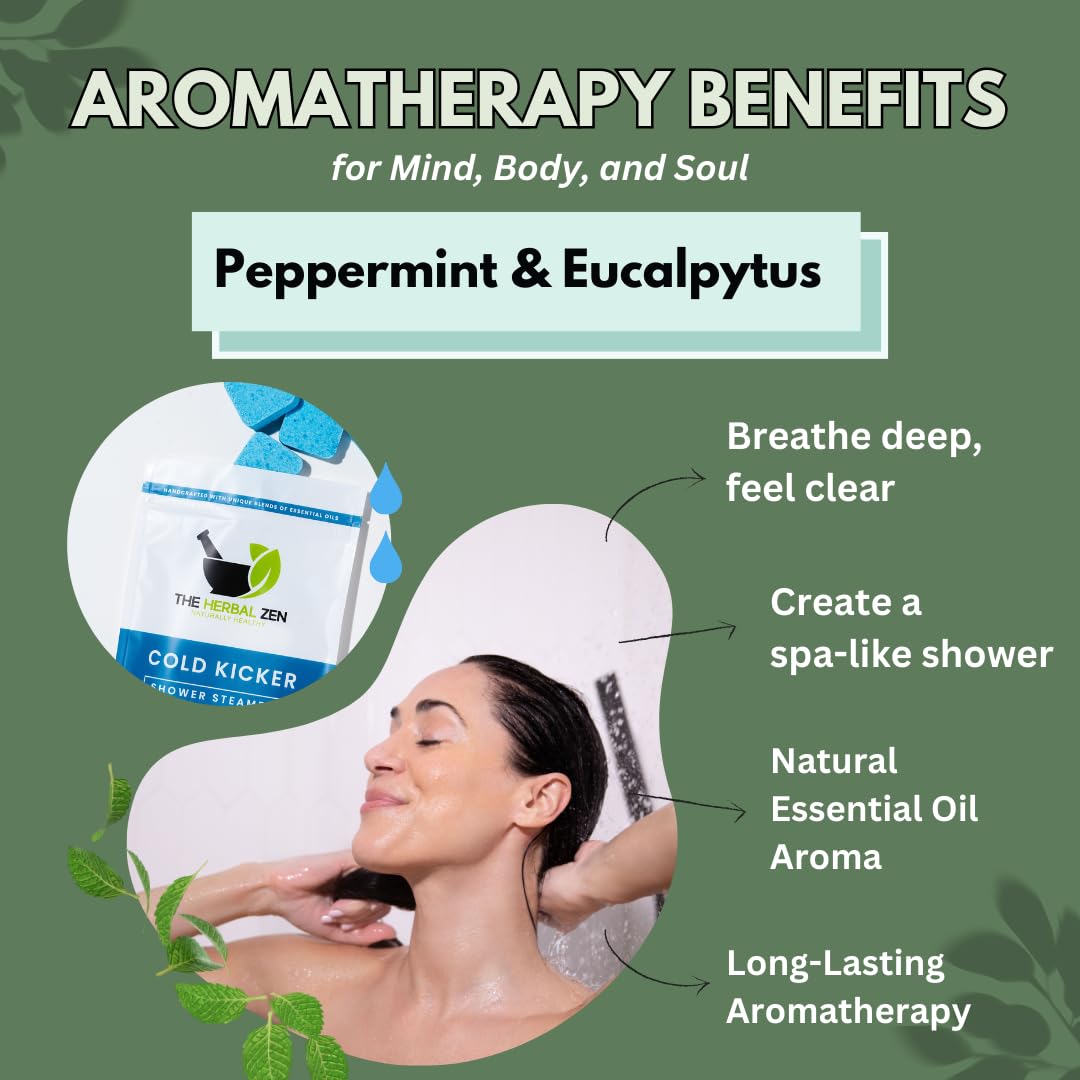 The Herbal Zen steamer fizzing in a shower to refresh the senses