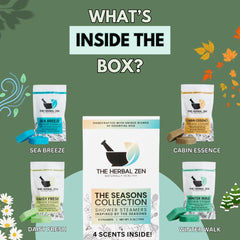 The Herbal Zen overhead of all variety steamers to show included blends