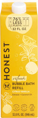 The Honest Company front carton showing citrus vanilla refill and eco benefit