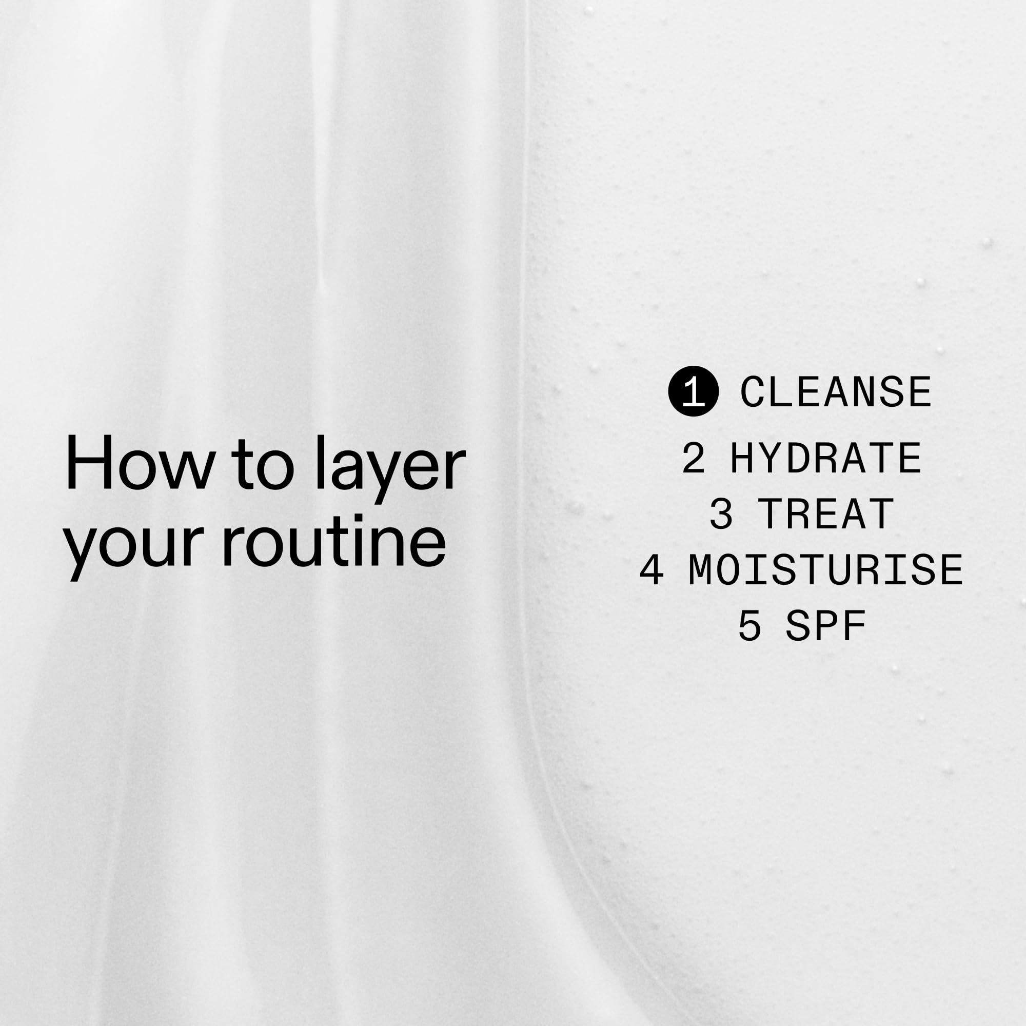 The INKEY List label detail showing ingredients and clarity benefit