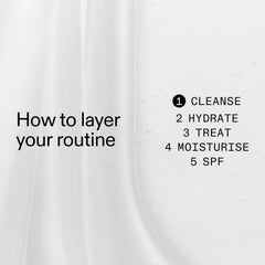 The INKEY List label detail showing ingredients and clarity benefit