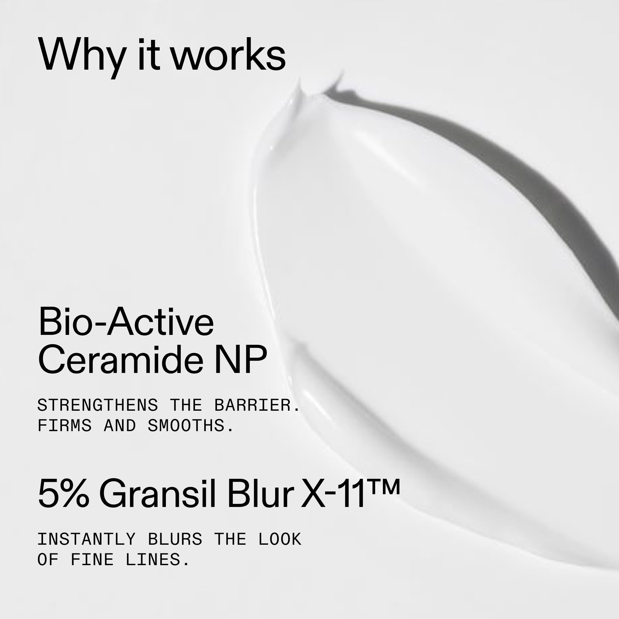 The INKEY List ingredient focus showing ceramides and shea butter benefits for barrier repair
