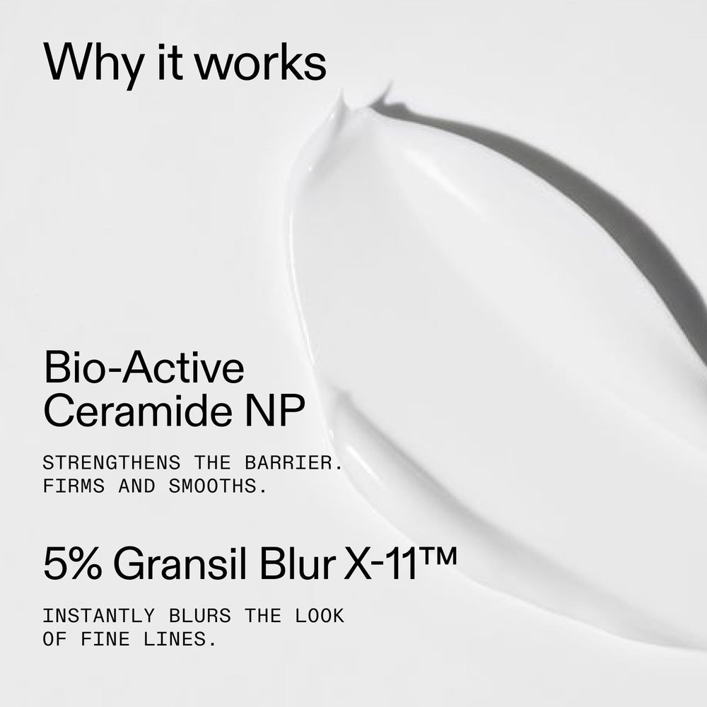 The INKEY List ingredient focus showing ceramides and shea butter benefits for barrier repair