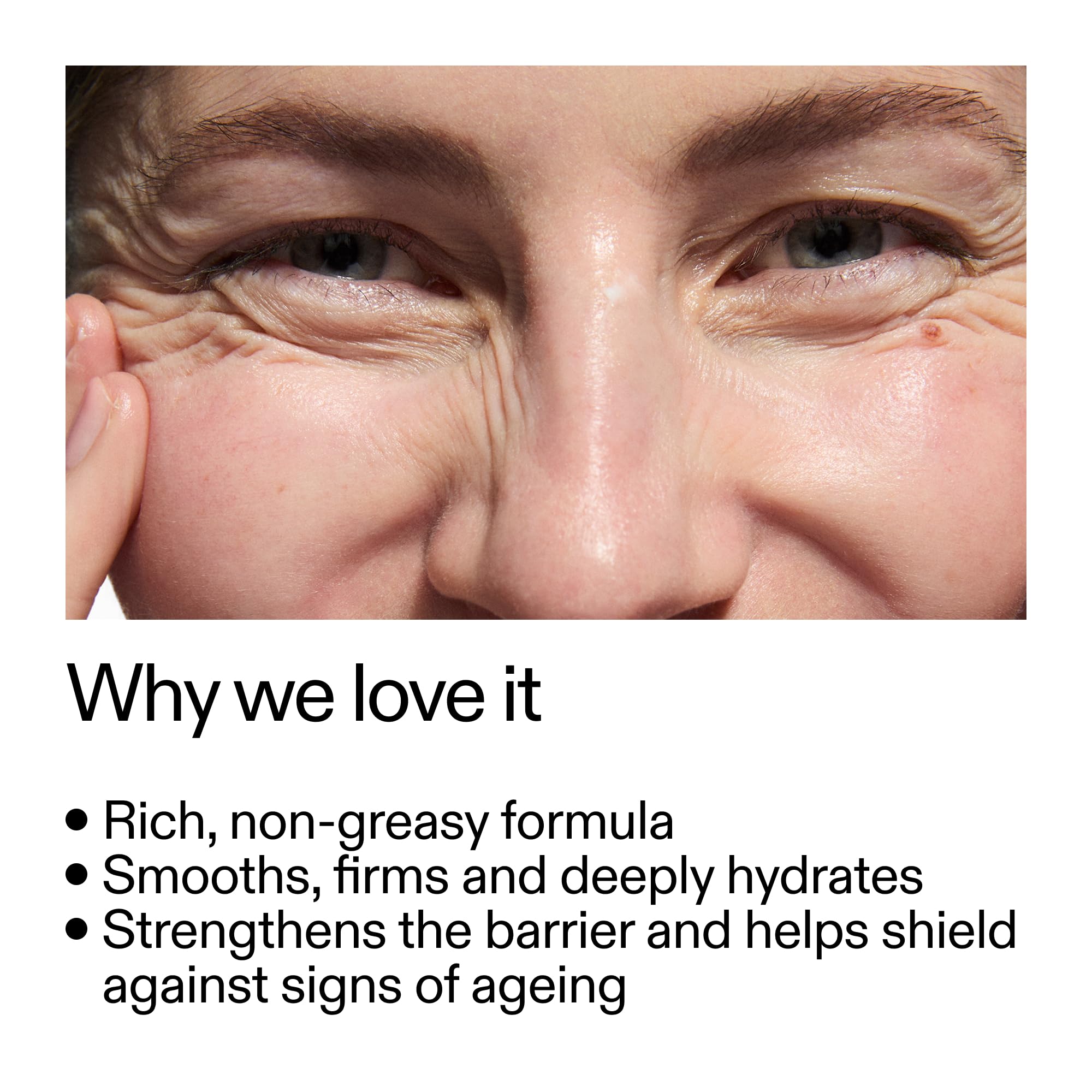 The INKEY List cream texture close-up highlighting smooth non-greasy finish and hydration