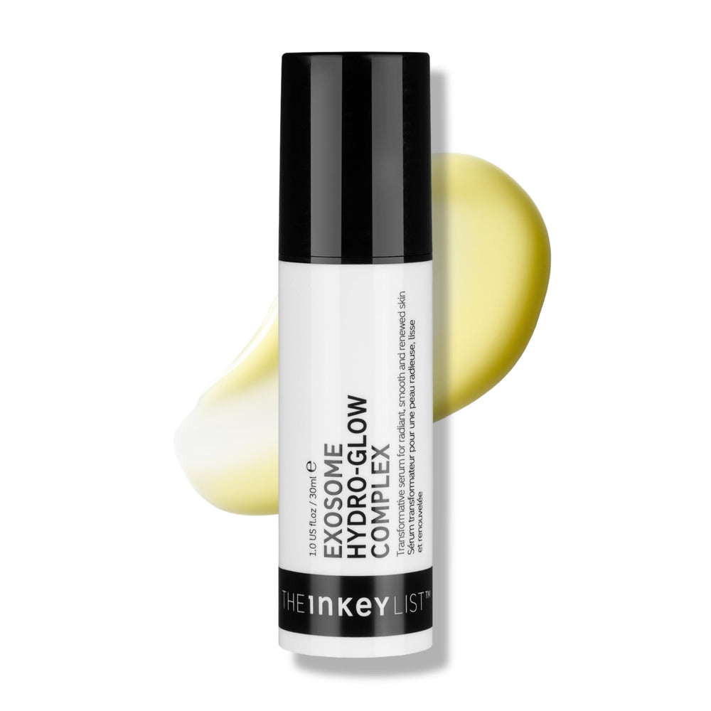 The INKEY List bottle front view showing clean packaging and glow benefit