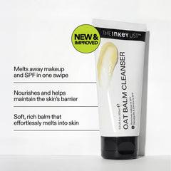 The INKEY List balm emulsified into milky rinse demonstrating gentle clean finish