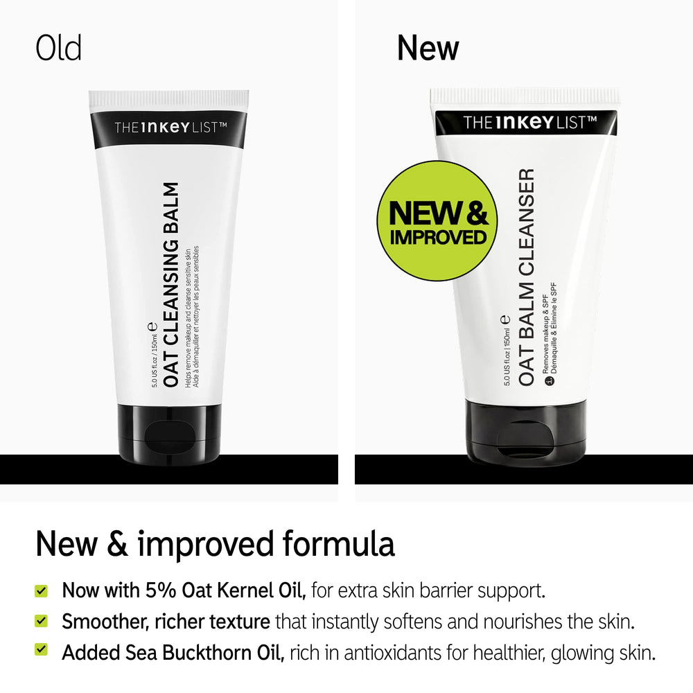The INKEY List balm texture close-up showing buttery melt for easy makeup removal