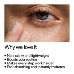 The INKEY List dropper dispensing clear serum, demonstrates easy application