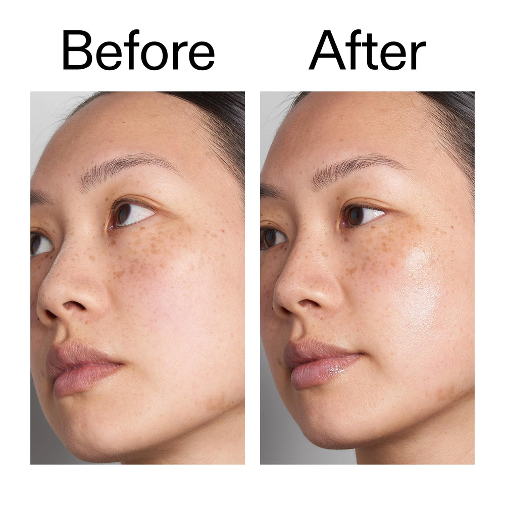 The INKEY List serum layered under moisturizer, enhances product performance