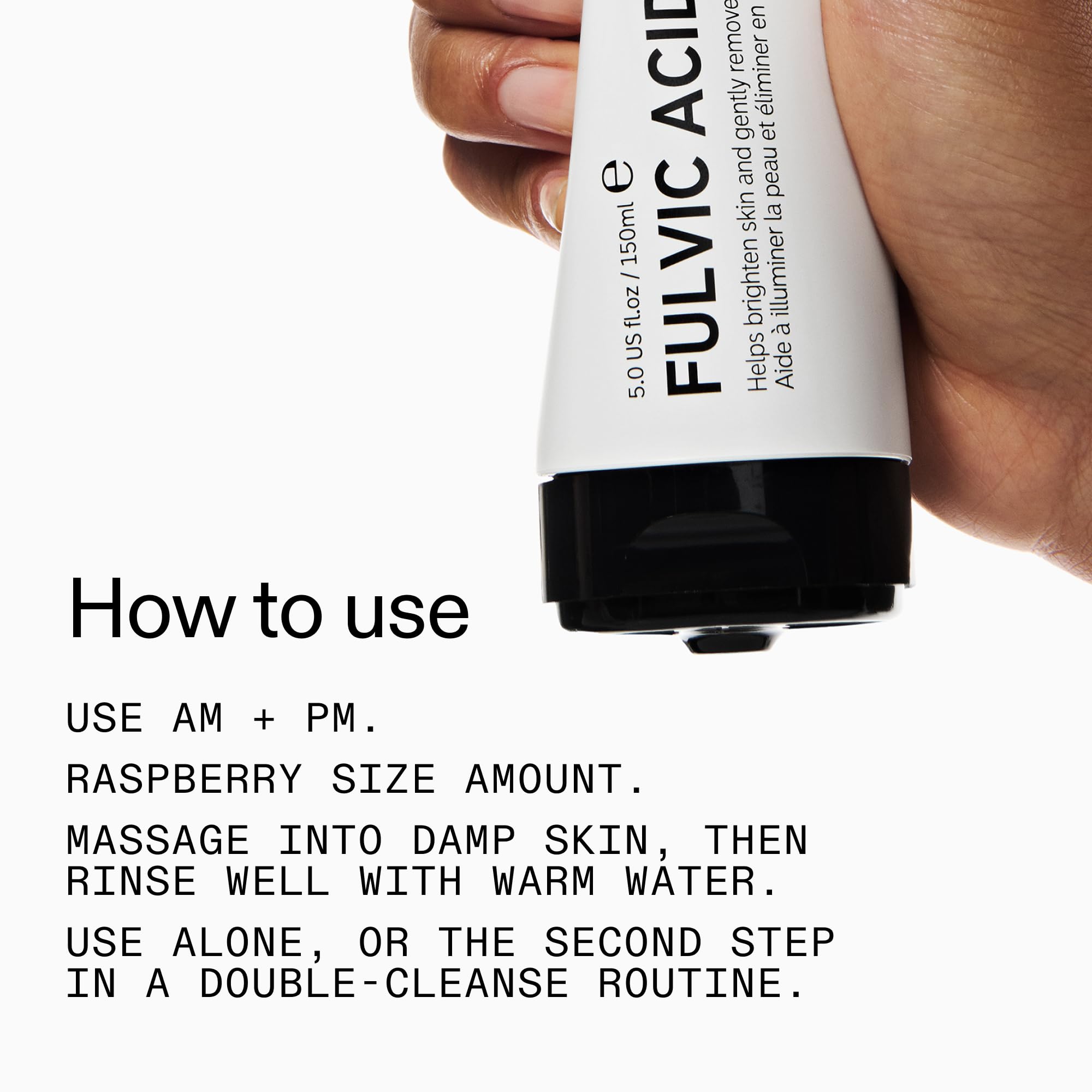 The INKEY List bottle in hand showing travel-friendly size benefit