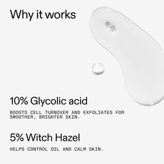 The INKEY List toner on a cotton pad being applied, showing easy nighttime use and exfoliation