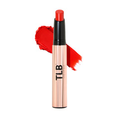 The Lip Bar front portrait showing matte lipstick and bold color benefit