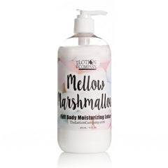 The Lotion Company front bottle view showing label and comforting marshmallow scent