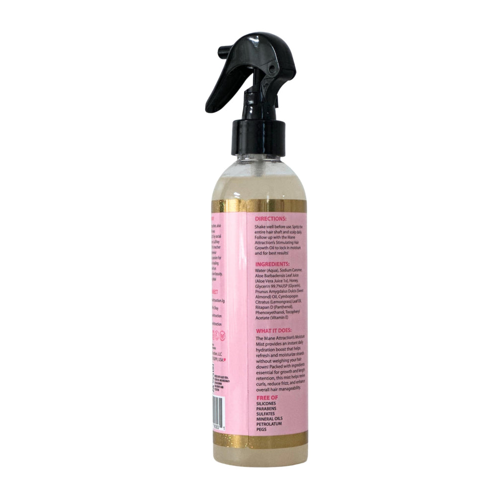 The Mane Attraction next to a ruler and hand to show 8 fl oz bottle scale and portability