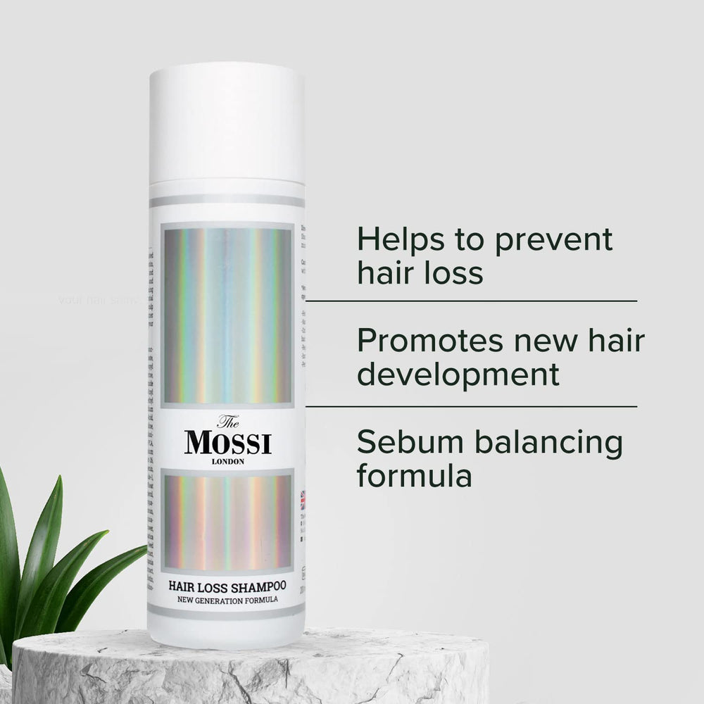 The Mossi London 200ml bottle held in hand showing compact travel-friendly size