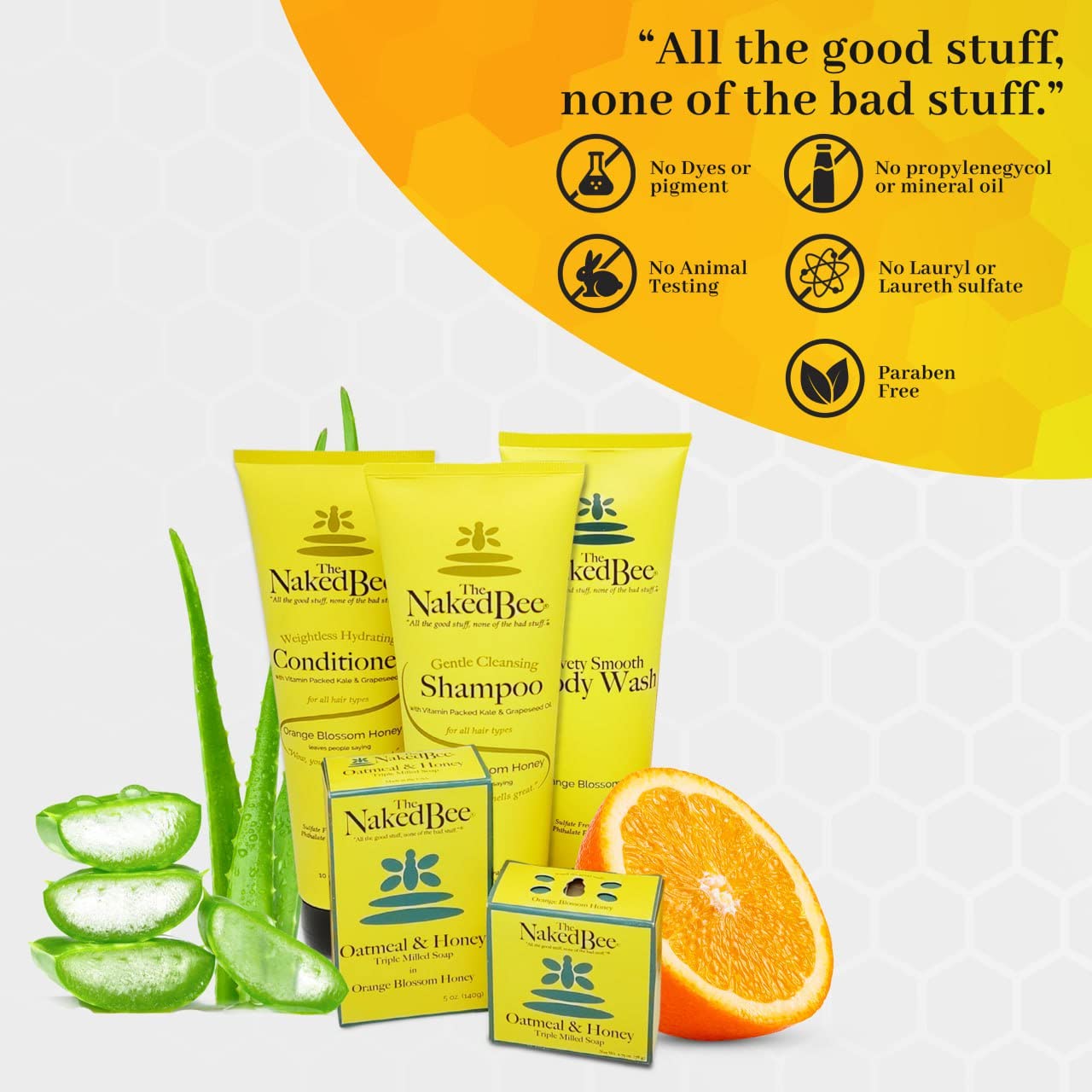 The Naked Bee lotion texture close-up demonstrating lightweight fast absorption