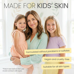 The Natural and Organic Family face cream pump in hand showing fast-absorbing moisturiser
