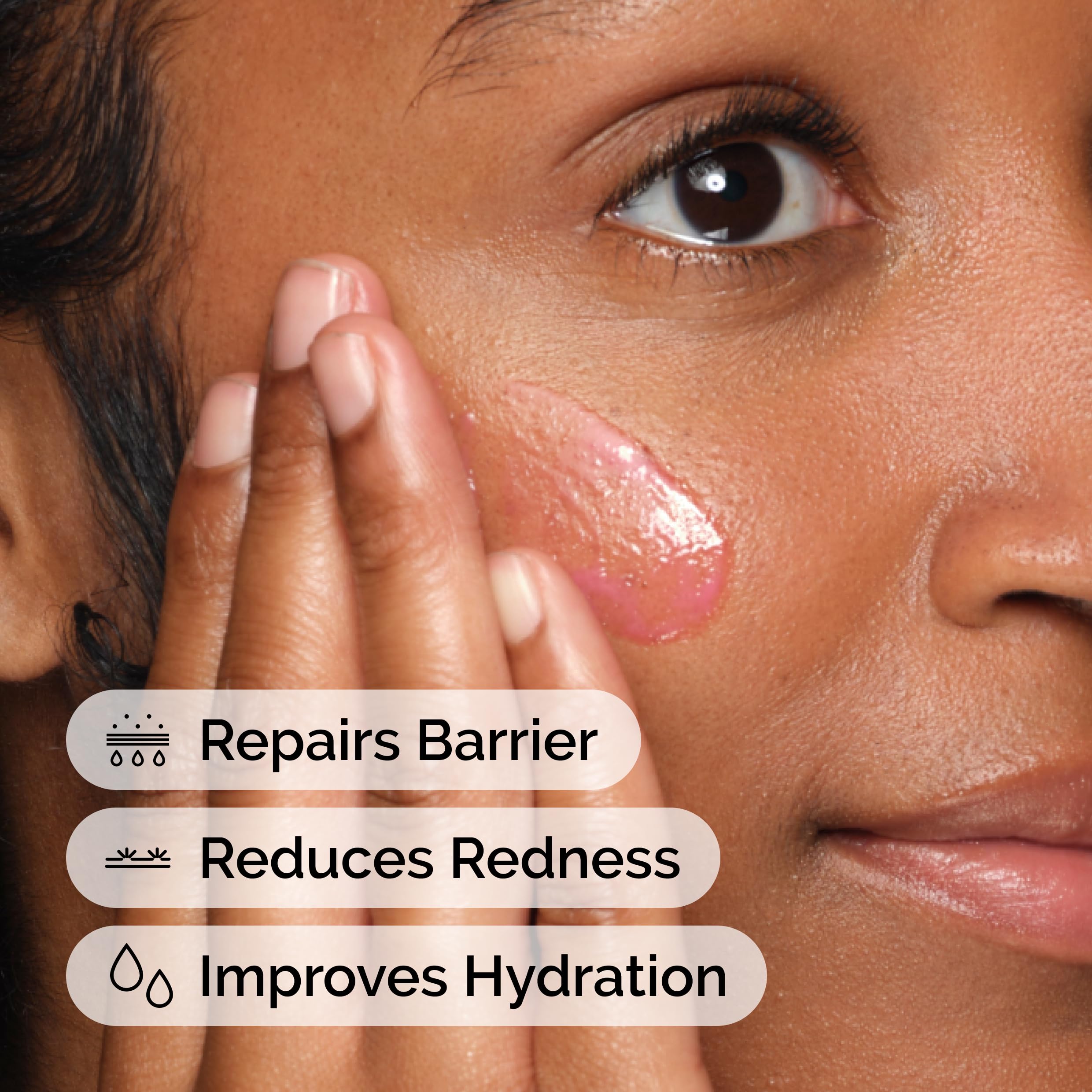 The Ordinary applied to clean skin illustrating immediate hydration boost