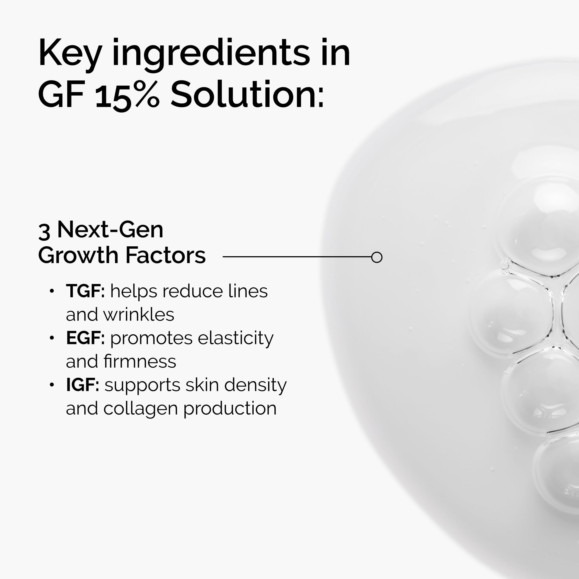 The Ordinary GF 15% applied to jawline and neck demonstrating targeted application and visible smoothing