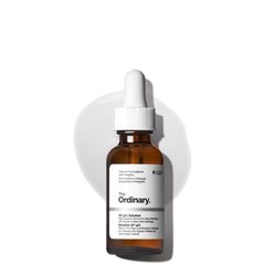 The Ordinary GF 15% front bottle showing packaging and clear serum for immediate visual recognition