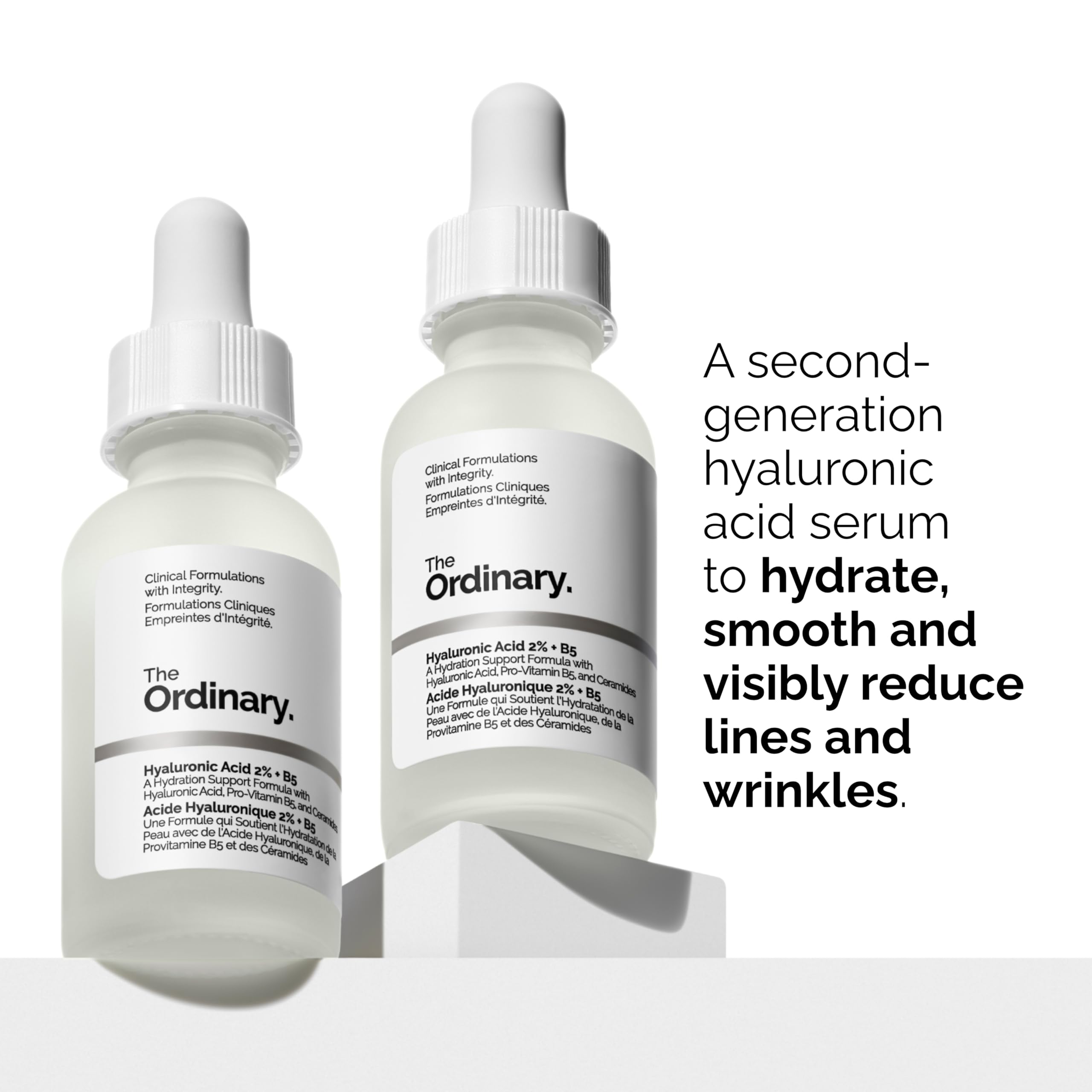 The Ordinary hyaluronic texture close-up highlighting hydrating gel benefit