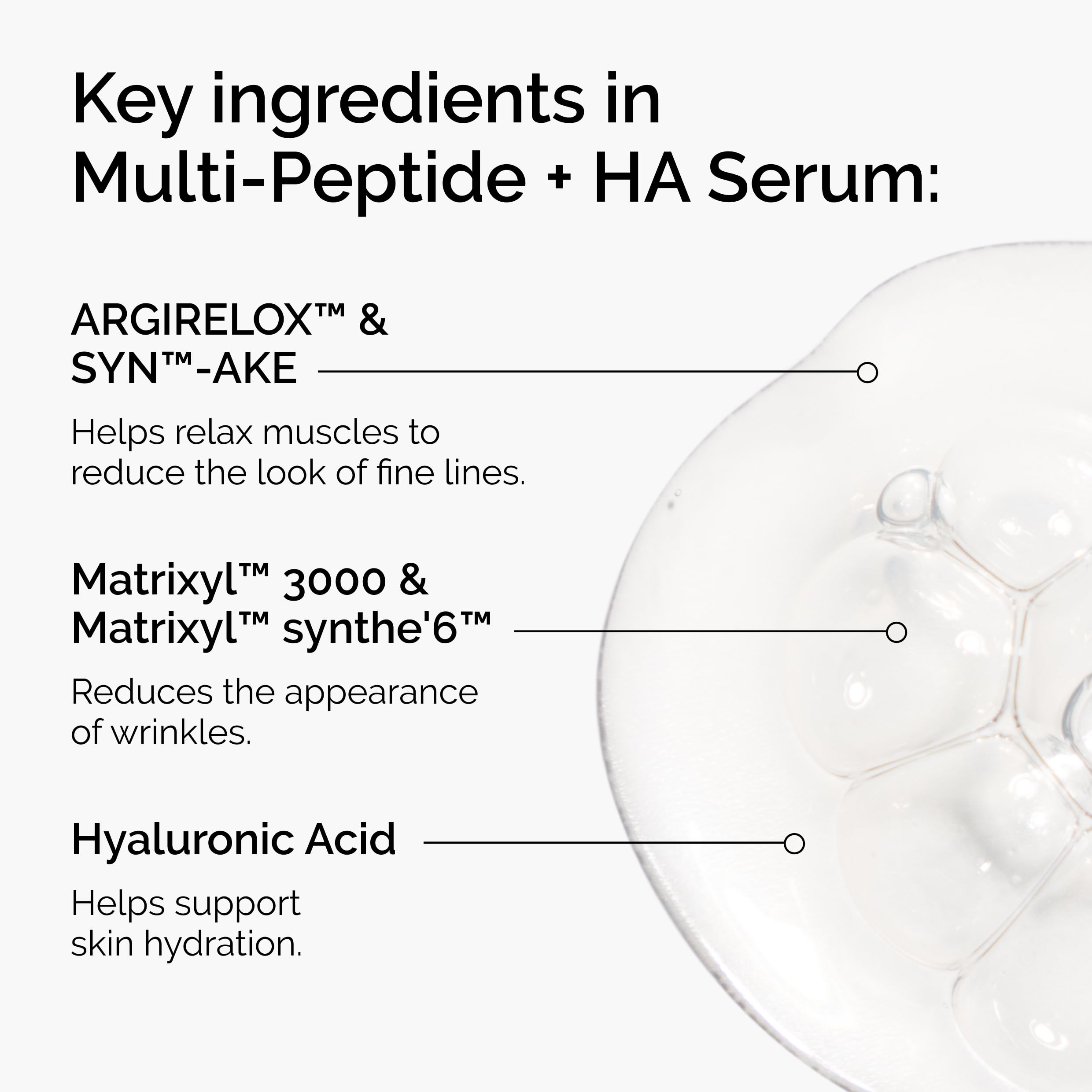 The Ordinary dropper releasing serum, highlighting lightweight texture