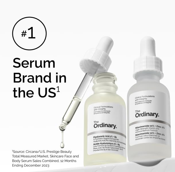 The Ordinary ingredients list visual emphasizing peptide and hydration benefits